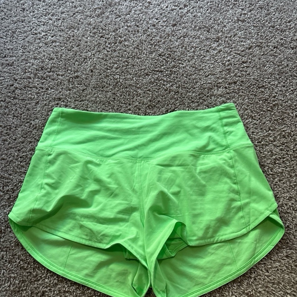 Lululemon Athletica Neon Green Athletic Shorts